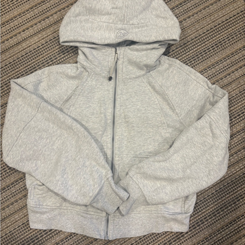 Lululemon Athletica Light Gray Zip-Up Hoodie - Picture 3 of 5
